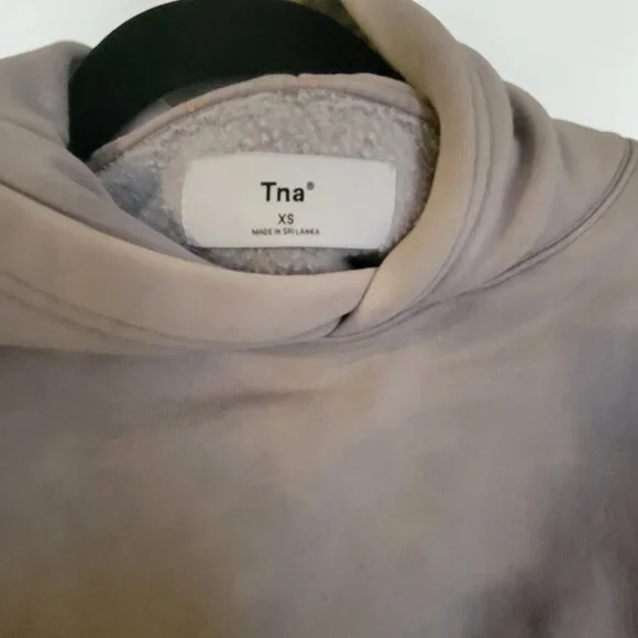 Aritzia Cropped Hoodie | XS | Taupe/Stone | Minimal Athleisure - Picture 4 of 5